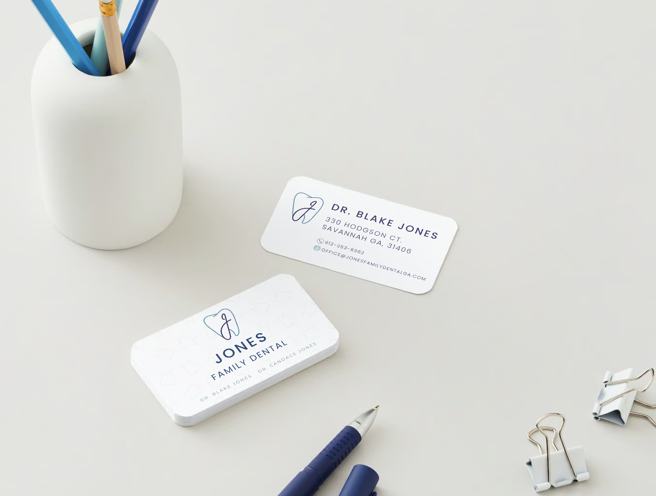 Jones Family Dental brand work by Liesl Webber