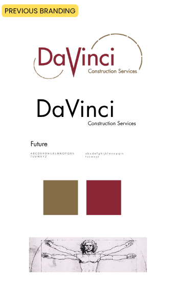 DaVinci previous branding / original Canva board